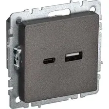 Розетка USB IEK Brite BR-U22-018-K45