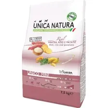 Сухой корм для собак Unica Natura Unico Mini с уткой, рисом и картофелем 7.5 кг
