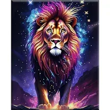 Картина по номерам Флюид Космический лев 40x50 / BSH0004