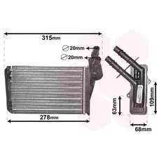 VAN WEZEL 43006228 - Теплообменник, отопление салона