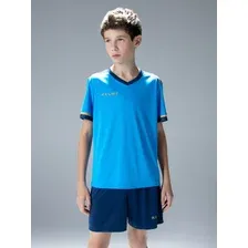 Футбольная форма Kelme Short-Sleeved Football Suit / 8251ZB3002-405 (р.150, голубой/темно-синий)