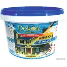 Краска Dekor ВД-АК-111 для фасадов (белый, 14 кг)