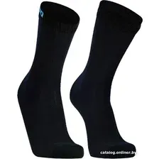 Носки DexShell Ultra Thin Crew DS683BLKM (черный/голубой)