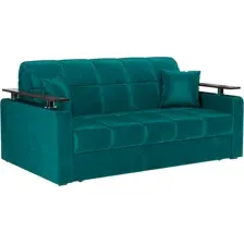 Диван Mebel-Ars Аккордеон Бакли НПБ 120x200 (бархат сине-зеленый Star Velvet 43 Black Green)