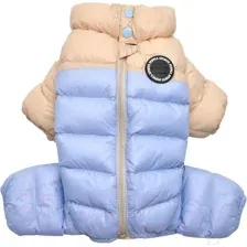 Комбинезон для животных Puppia Ultra Light Pastel / PAUD-JP1675-BE-L (бежевый/голубой)