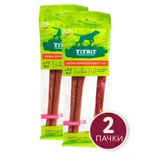Лакомство TiTBiT для собак, корень бычий догодент 2 - мягкая упаковка, 30 грX2ШТ