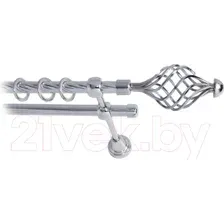 Карниз для штор Lm Decor Вираж 098 2р витой (хром, 3.2м)