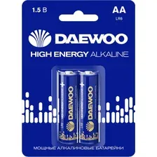 Комплект батареек Daewoo LR6 High Energy Alkaline BL-2 / 5030299
