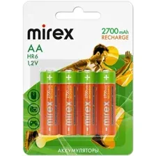 Аккумулятор Mirex AA 2700mAh 4 шт HR6-27-E4