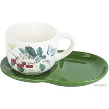 Чашка с блюдцем DolomitE Fruit Garden L2521161