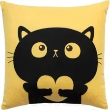 Подушка декоративная MATEX Meow / 37-781 (горчичный)