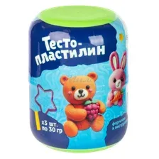 Набор для детской лепки DREAM MAKERS Тесто-пластилин, 3 цвета, арт. TA2059