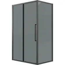 Душевой уголок Grossman Cosmo 100х100х195 120.K33.02.1010.21.10 (черный матовый/стекло тонированное)