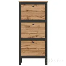 Тумба для обуви Black Red White Loft SFB3B/50 (дуб вотан/черный матовый)