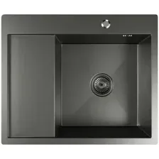Кухонная мойка Mixline Pro 552929 (черный графит, с сифоном)