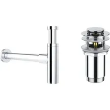 Сифон Wellsee Drainage System 182119001 (сифон, донный клапан, хром)