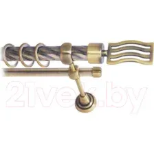 Карниз для штор Lm Decor Стайл 165 2р витой 25/16мм (антик, 2.4м)