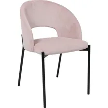 Стул AksHome Elsa, розовый велюр Fjord 91/черный