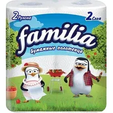 Бумажные полотенца Familia Двухслойные (2 шт, белый)