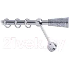 Карниз для штор Lm Decor Византия 066 1р гладкий 25мм (хром, 3.6м)