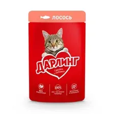 Дарлинг Консервы для кошек (Лосось в подливе) 75 г