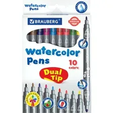 Фломастеры BRAUBERG Dual-tip 151946 (10 шт.)