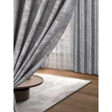 Комплект штор Mio Tesoro Мрамор 200x250 (2 шт, серый)