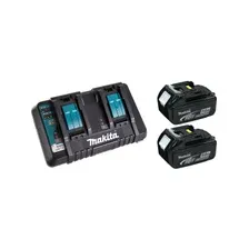 Комплект аккумулятор 18 В и зарядное устройство DC18RD MAKITA Аккумулятор 18 В 5 Ач  4 шт.
Зарядное устройство DC18RD
Кейс MakPac (198312-4)