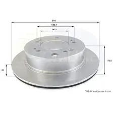 Тормозной диск COMLINE ADC2404V вентилируемый , задняя ось