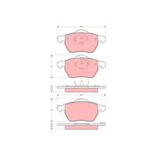 Тормозные колодки дисковые передняя ось TRW GDB1429