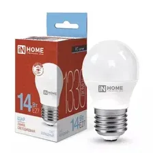 Лампа светодиодная E27 IN HOME LED-ШАР-VC 14 Вт 4000К (4690612047829)
