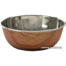 Миска Rosewood Deluxe Steel Wood Effect Steel Pet Bowl 06206