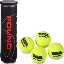 Набор теннисных мячей Teloon Pount-Tour 828Т Р4 (4шт, желтый)