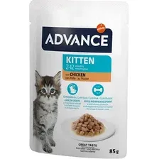 Влажный корм для кошек Advance Для котят и беременных/кормящих от 2 до 12 месяцев. Курица (85г)