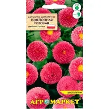 Семена цветов Агромаркет Маргаритка помпонная розовая (0.05г)