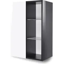Шкаф распашной Metaldesign MD Color 616.01.11 (черный/белый)