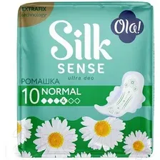 Прокладки гигиенические Ola! Ultra Normal Silk Sense Ромашка Ультратонкие ароматические (10шт)