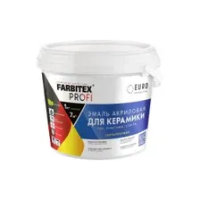 Эмаль (краска) для керамической плитки акриловая сверхпрочная 0,9л FARBITEX PROFI