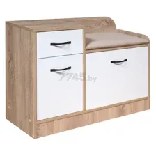 Тумба в прихожую МЕБЕЛЬ-КЛАСС Порто-7 Beige белый/дуб сонома правая (14185239717363)