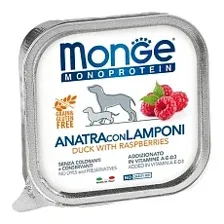 Monge Dog Natural Monoprotein Fruits Паштет из утки с малиной 150 г х 12 шт