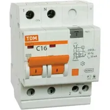 Дифференциальный автомат TDM Electric АД-12-2Р-25А-30мА SQ0204-0011