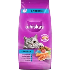 Сухой корм для кошек Whiskas Подушечки с паштетом. Обед с лососем 5 кг