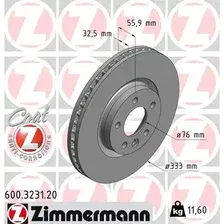 Тормозной диск ZIMMERMANN 600.3231.20 вентилируемый , передняя ось