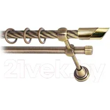 Карниз для штор Lm Decor Луна 056 2р витой (антик, 4м)