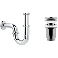 Сифон Wellsee Drainage System 182102004 (сифон, выпуск, хром)
