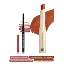 Avon Кремовая губная помада Pure Makeup Икона стиля/Totally Twig, 1,2г (обновленный дизайн)  Карандаш для губ,Мystery Mauve/ Лиловая тайна, 0,35г