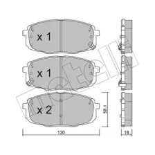 колодки дисковые передние Hyundai i30 07 Kia Ceed 07Carens 02 METELLI 22-0513-1