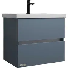 Дабер Тумба под умывальник 011 60 Т11.6.0.3Б_light (с подсветкой, синий/белый)