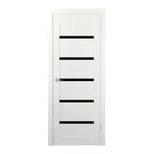 Дверь межкомнатная Stark ST8 ДО 60x200 (айс/черный лак)