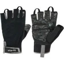 Перчатки для фитнеса Starfit WG-203 (XL, черный/серый)